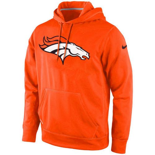 Men's Denver Broncos Nike Orange KO Logo Essential Hoodie - Click Image to Close